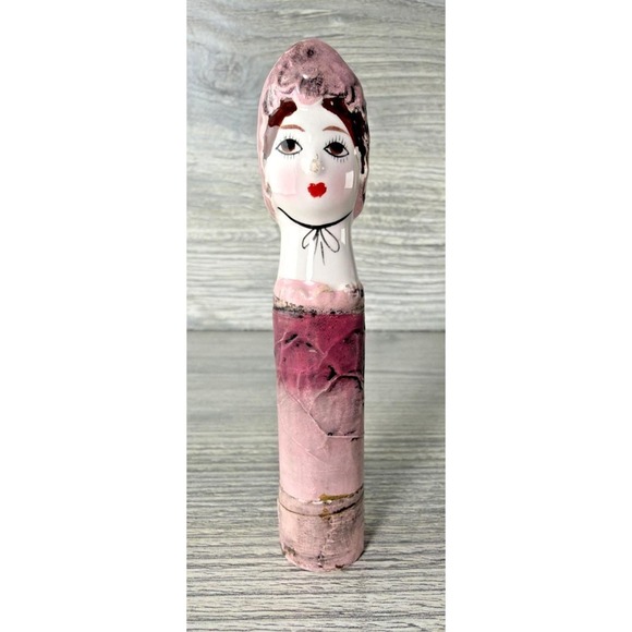 Other - Vtg 60's Gemma Taccogna Style Paper Mache Porcelain Doll Lipstick Holder Mexico